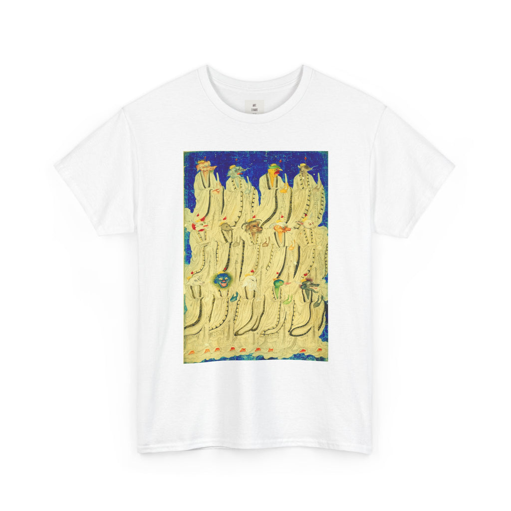 Abstract Golden Figures — Surreal Vintage Illustration Shirt