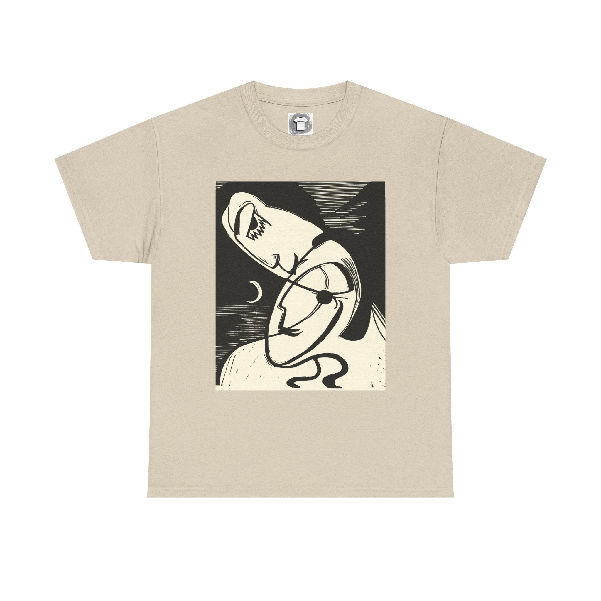 Lovers of the Half Moon — Noir Line Art Shirt