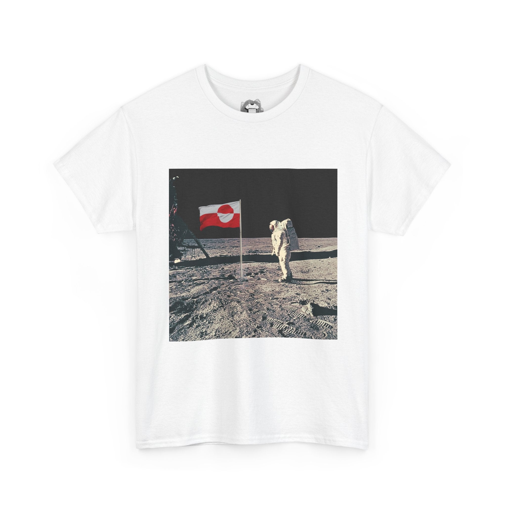 Green Landing — Retro Space Flag Graphic Tee