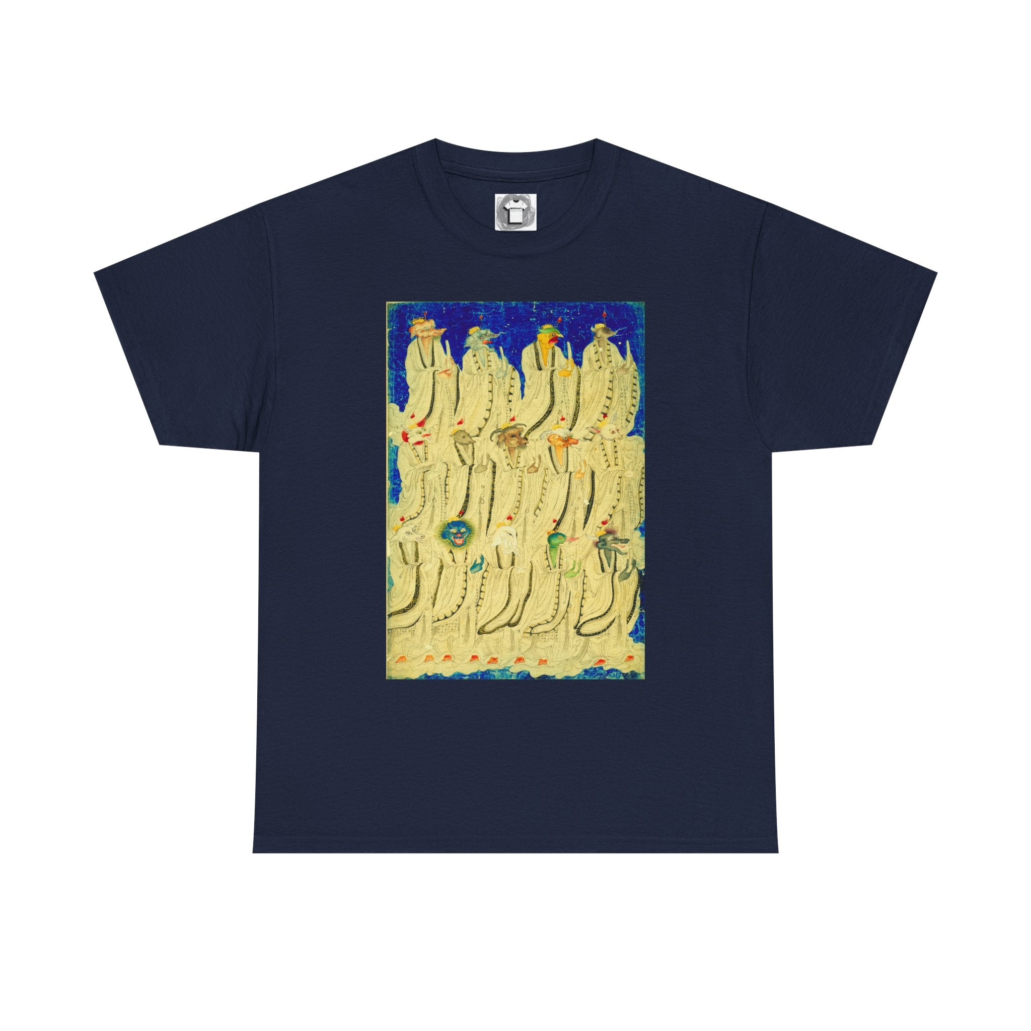 Abstract Golden Figures — Surreal Vintage Illustration Shirt