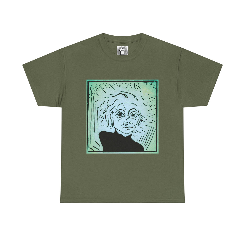 Are You Talking to Me — Green Gradient Face Expressionist Shirt