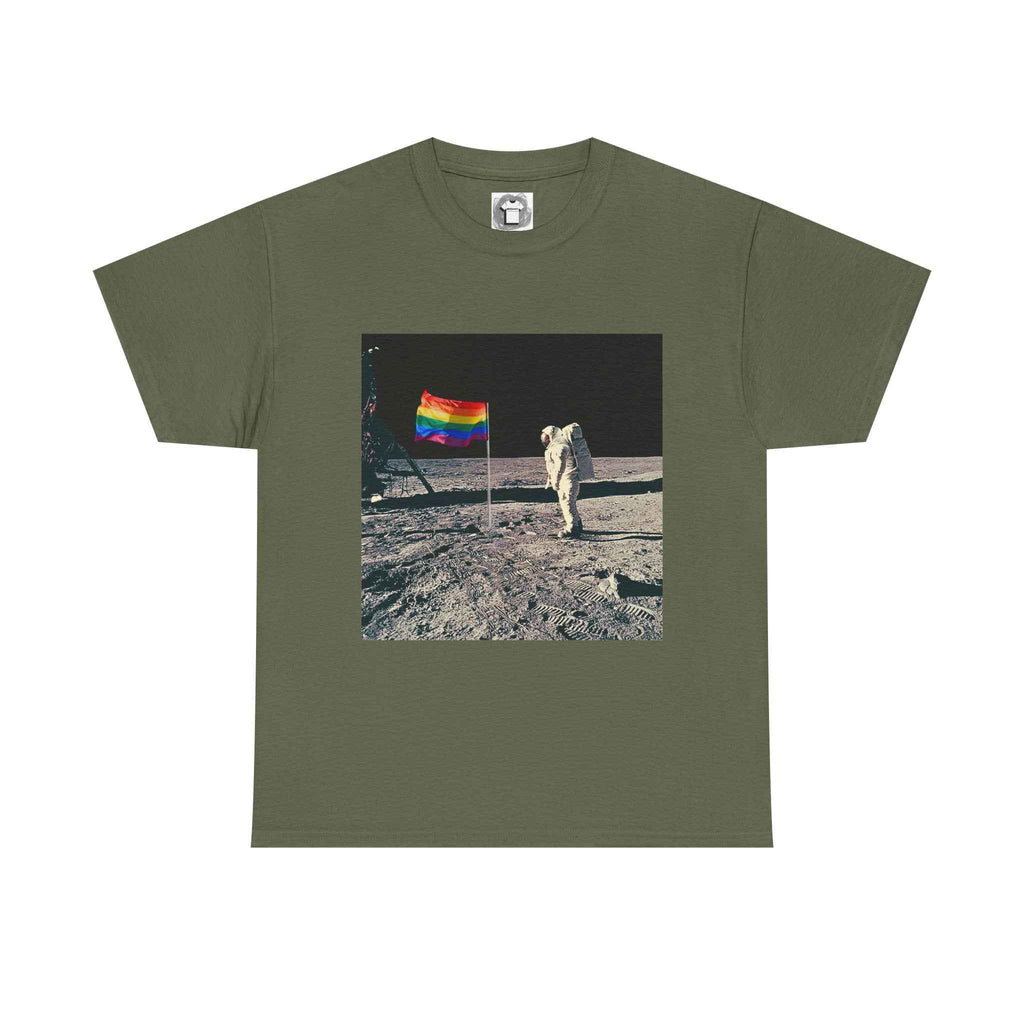 Pride of the Moon — Retro Space Rainbow Flag Shirt