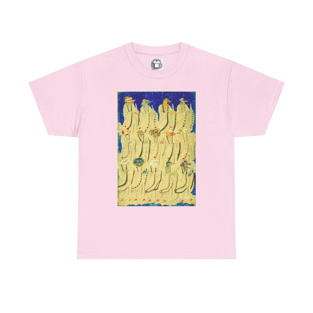 Abstract Golden Figures — Surreal Vintage Illustration Shirt