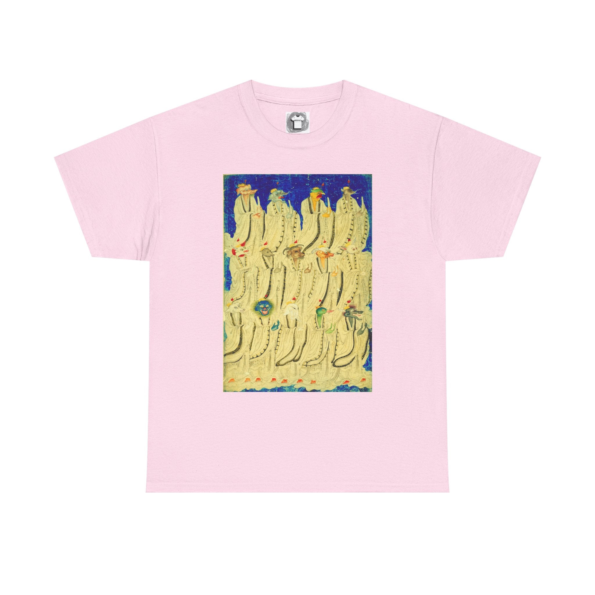 Abstract Golden Figures — Surreal Vintage Illustration Shirt