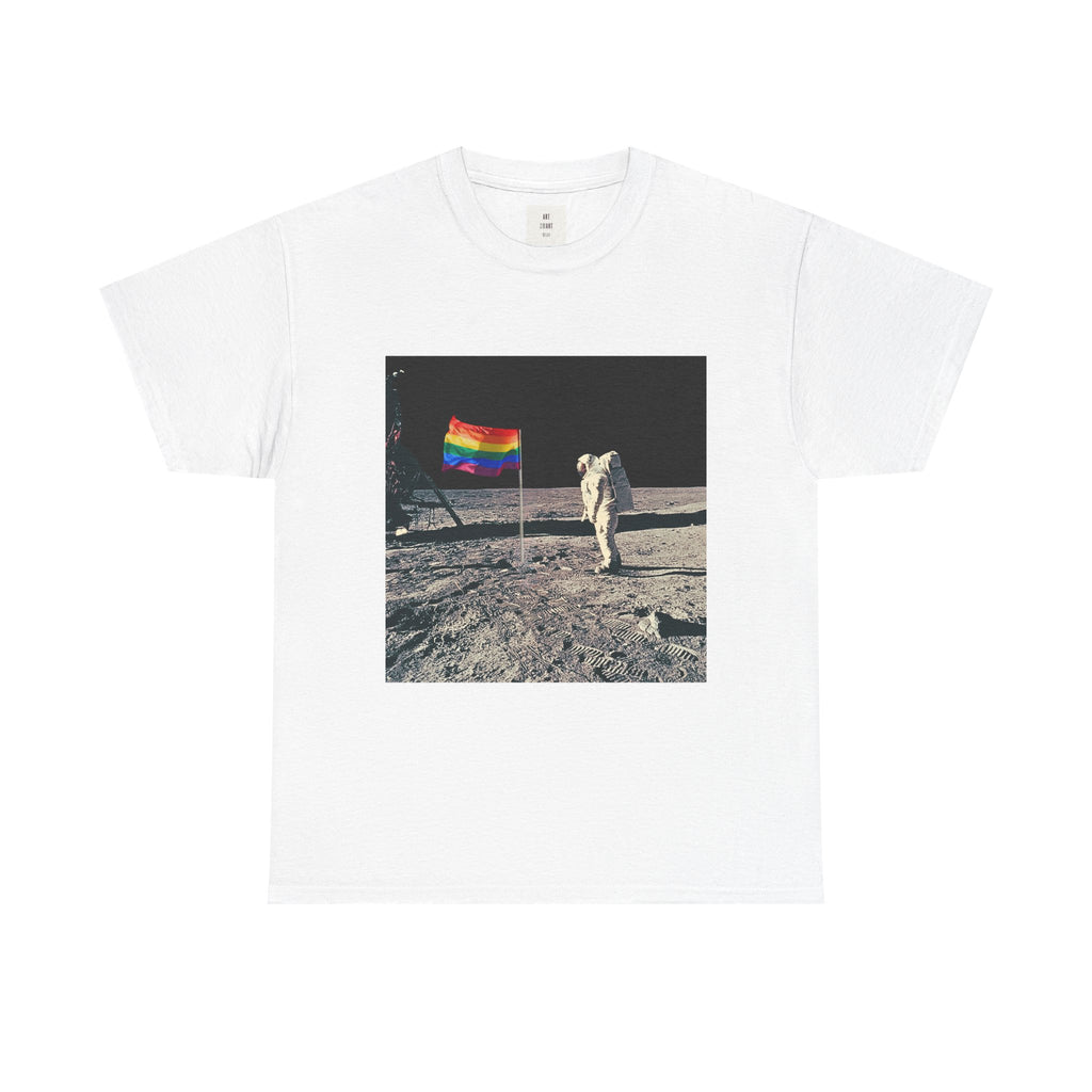 Pride of the Moon — Retro Space Rainbow Flag Shirt