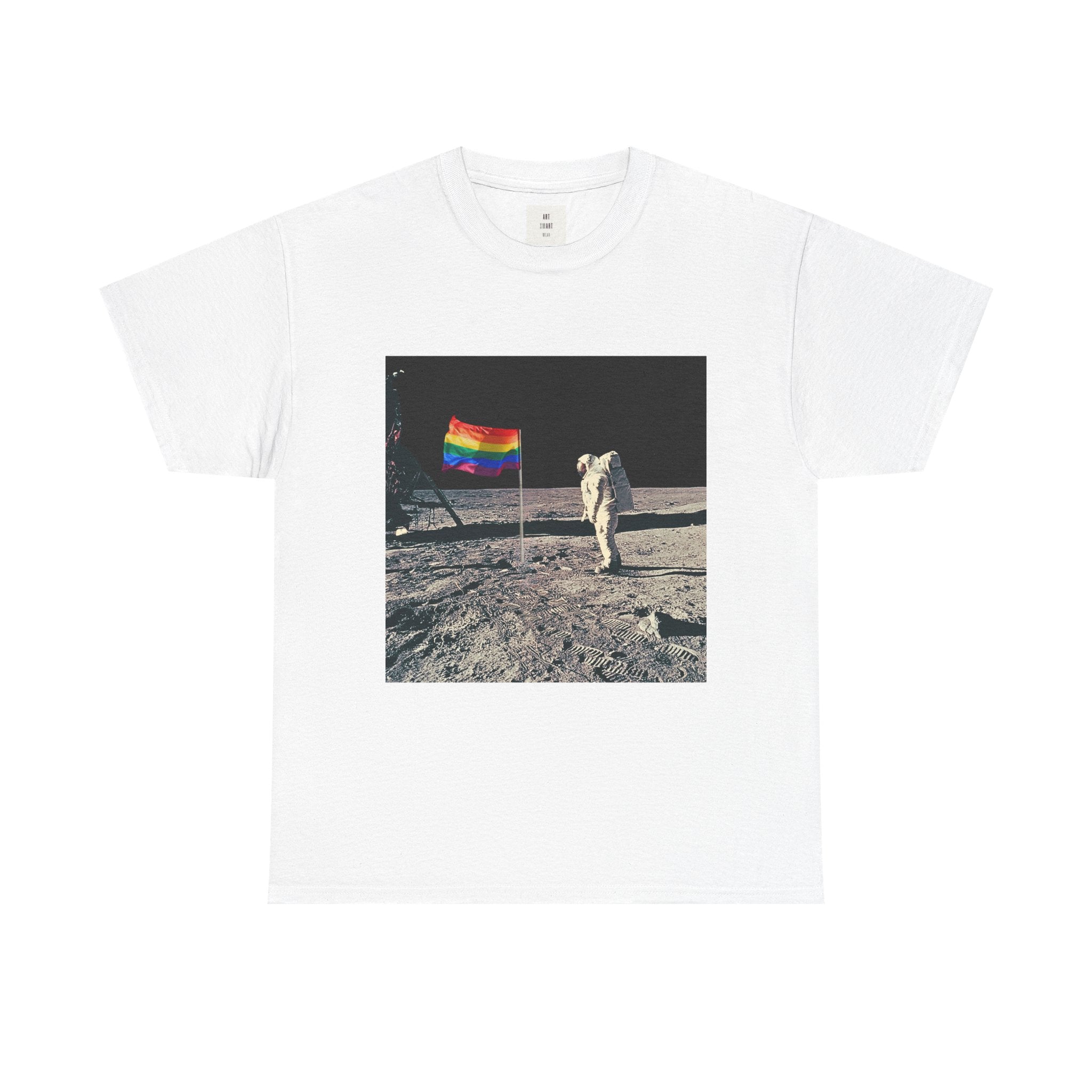 Pride of the Moon — Retro Space Rainbow Flag Shirt