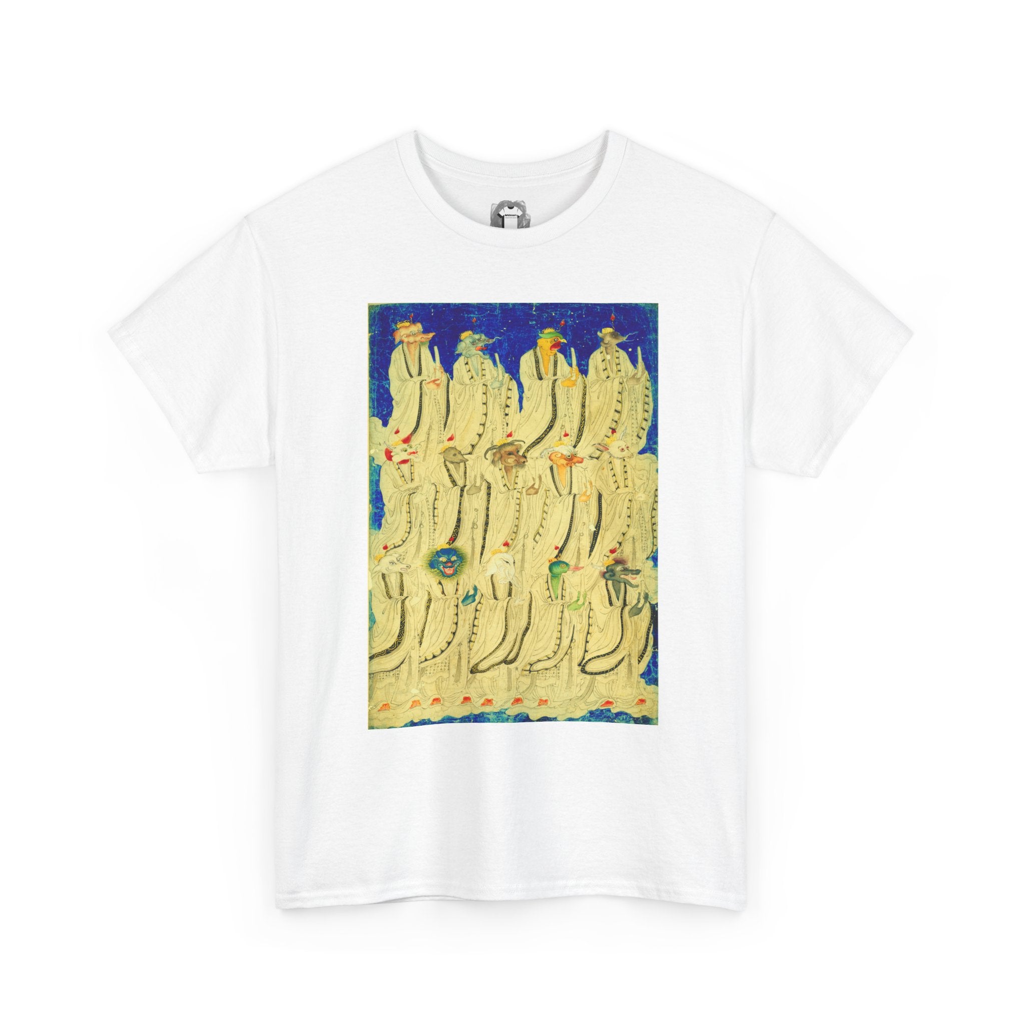 Abstract Golden Figures — Surreal Vintage Illustration Shirt