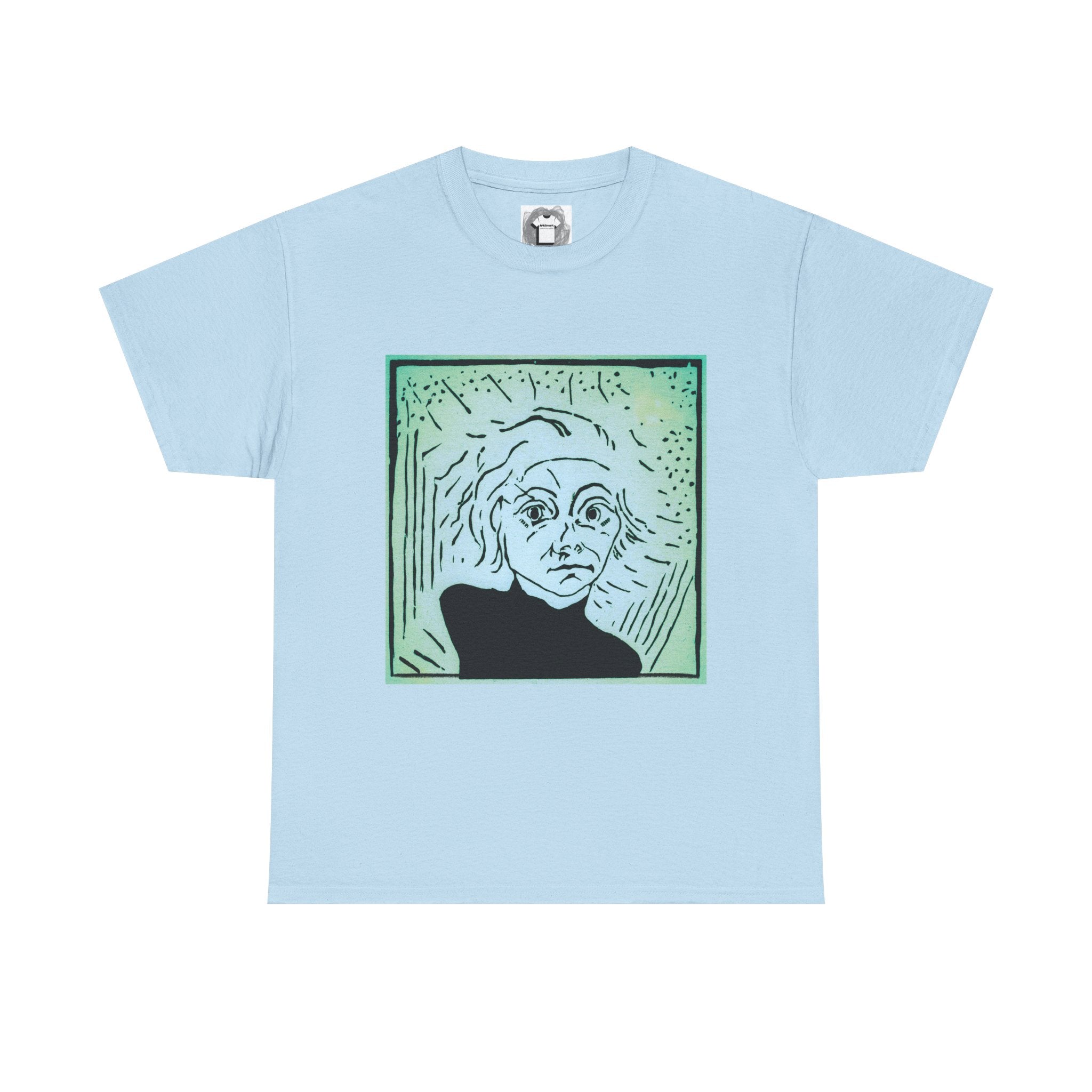 Are You Talking to Me — Green Gradient Face Expressionist Shirt