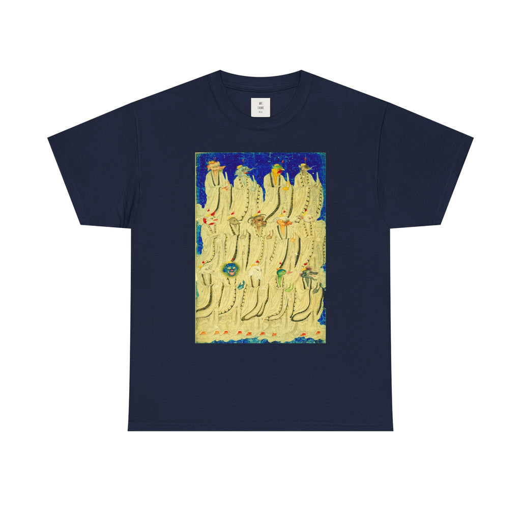 Abstract Golden Figures — Surreal Vintage Illustration Shirt