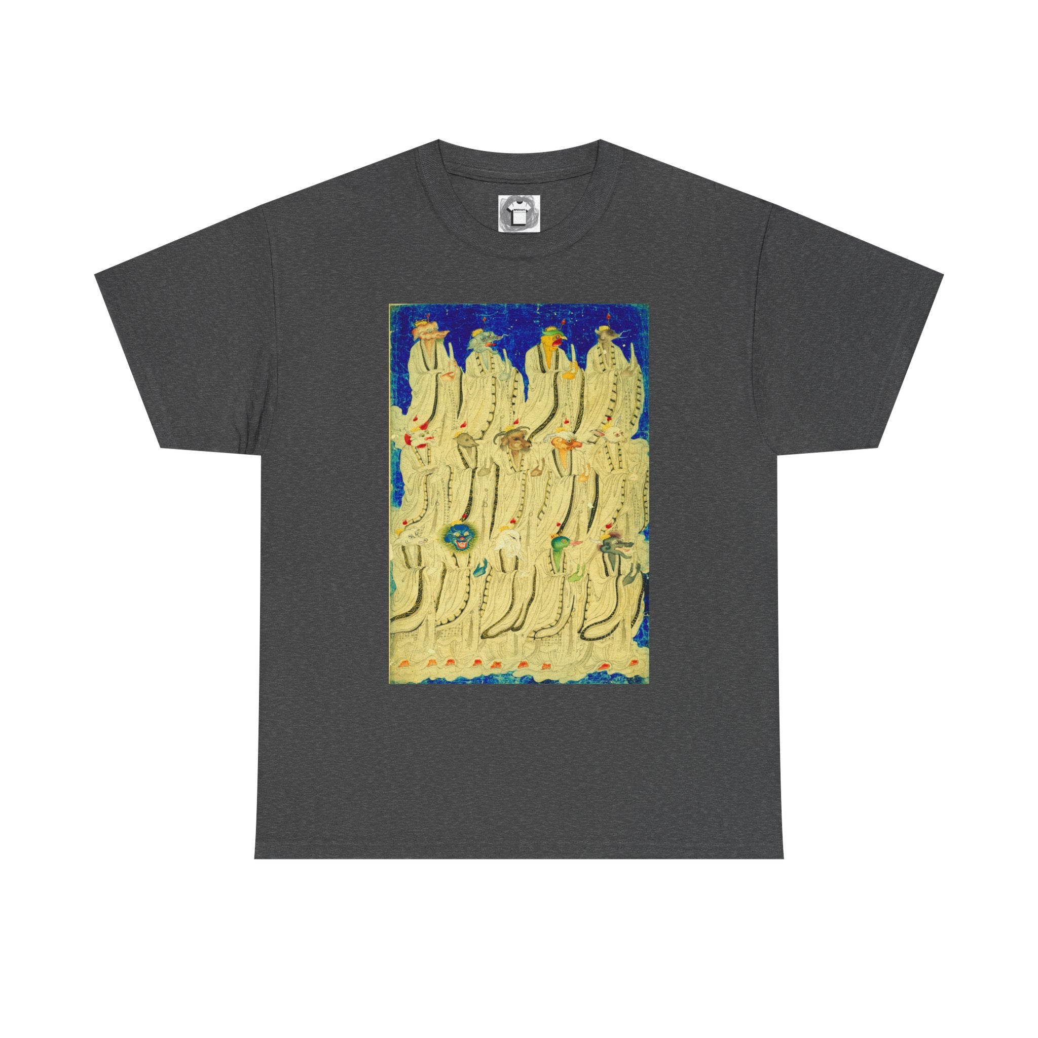 Abstract Golden Figures — Surreal Vintage Illustration Shirt