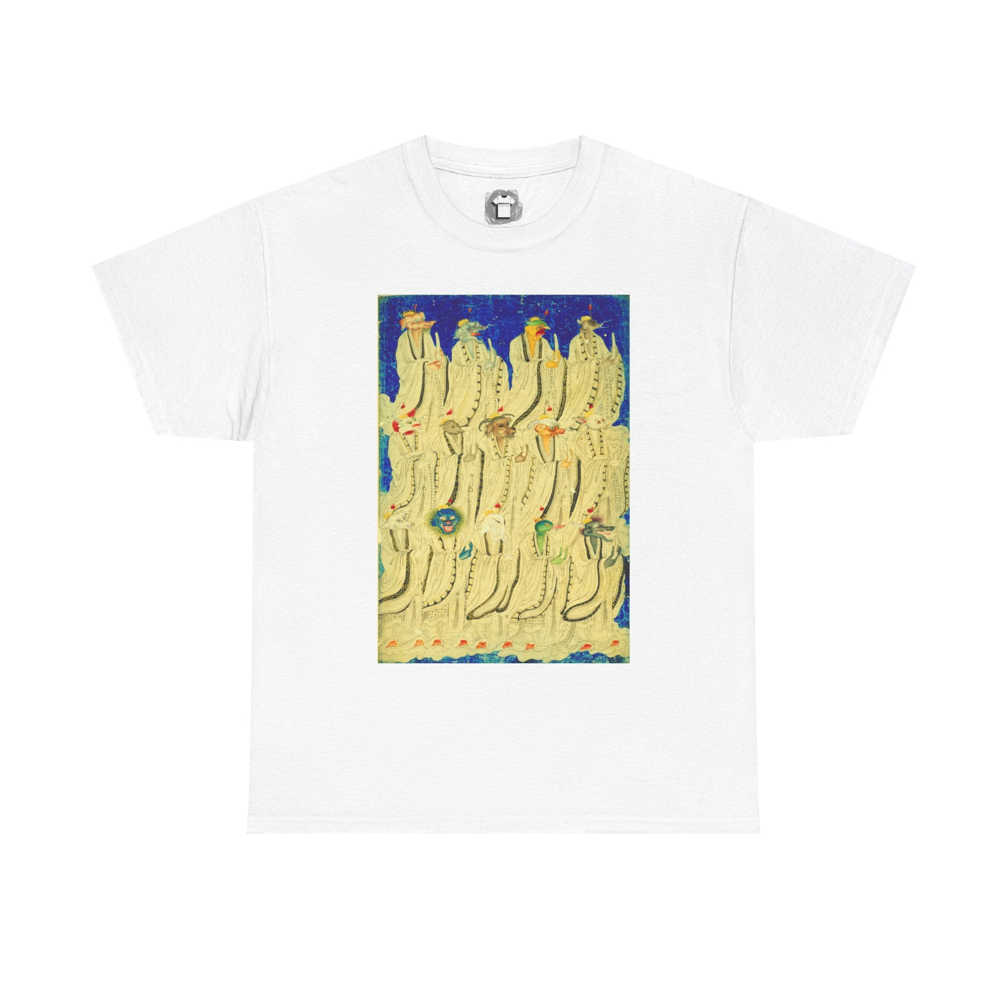 Abstract Golden Figures — Surreal Vintage Illustration Shirt