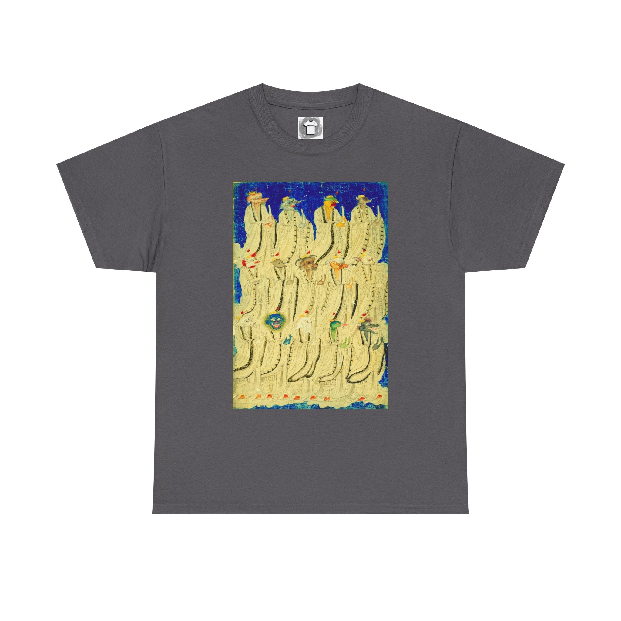 Abstract Golden Figures — Surreal Vintage Illustration Shirt