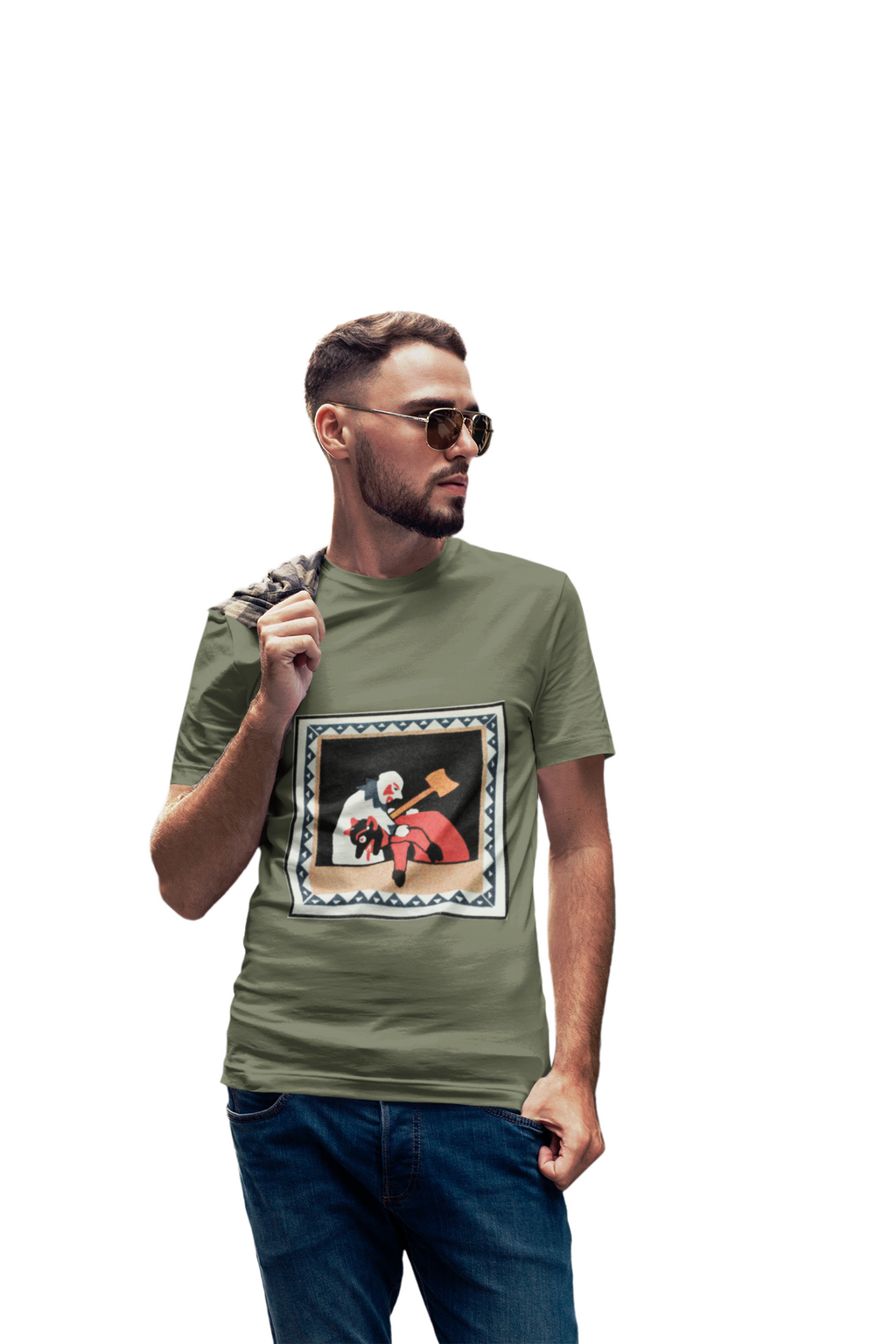 Political vs Party — Folk Art Allegory Shirt