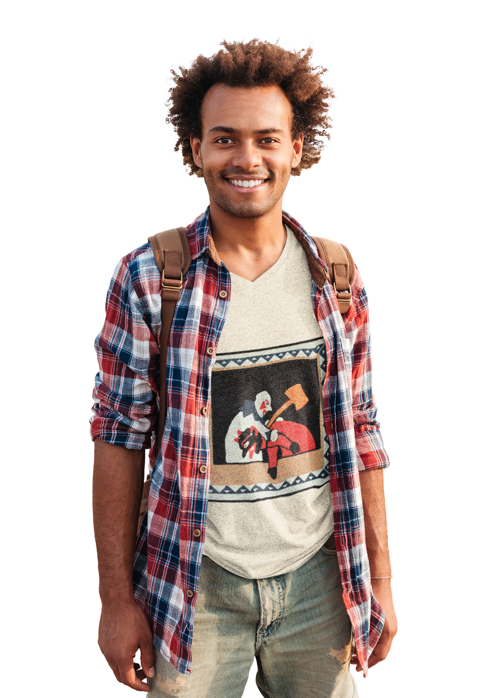 Political vs Party — Folk Art Allegory Shirt