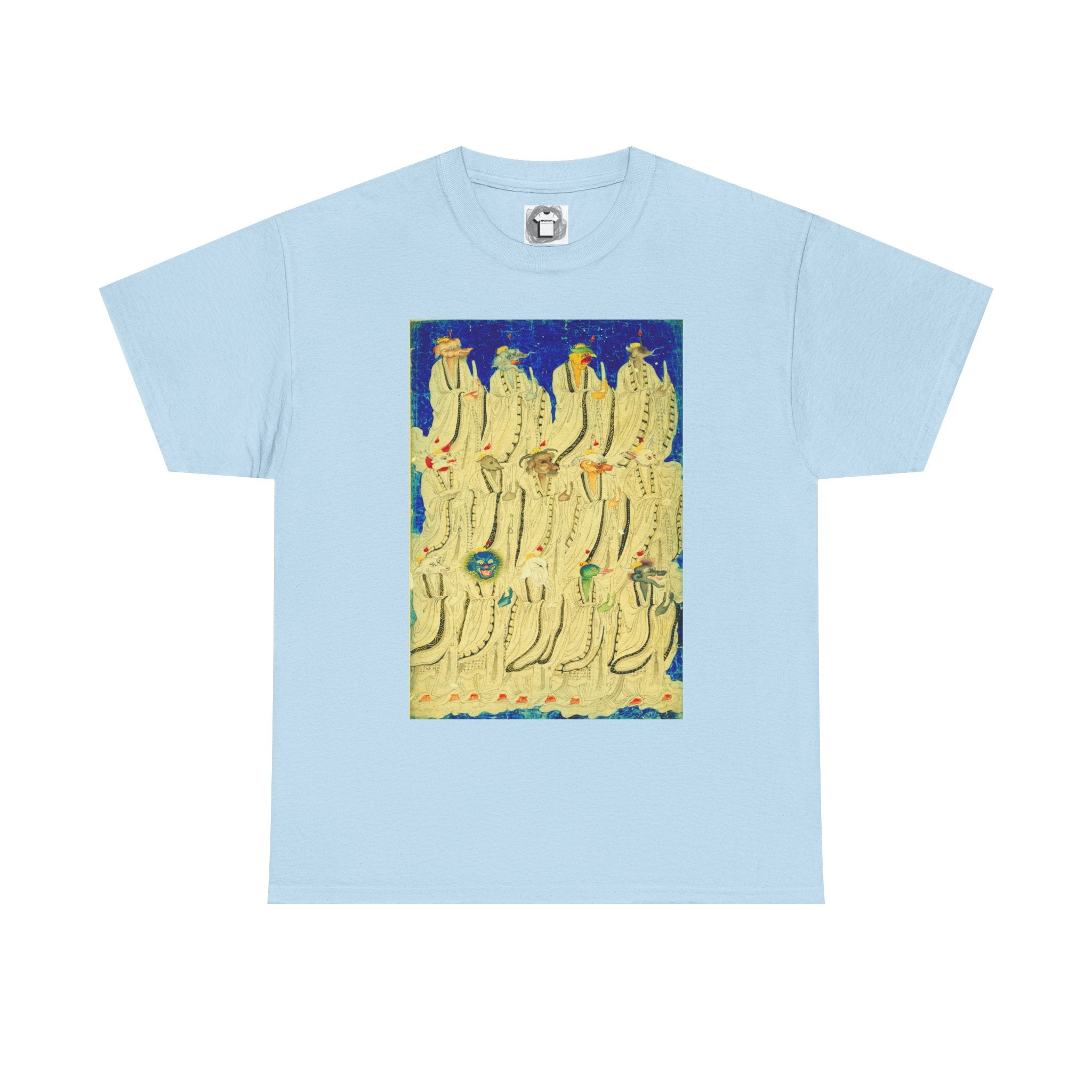Abstract Golden Figures — Surreal Vintage Illustration Shirt