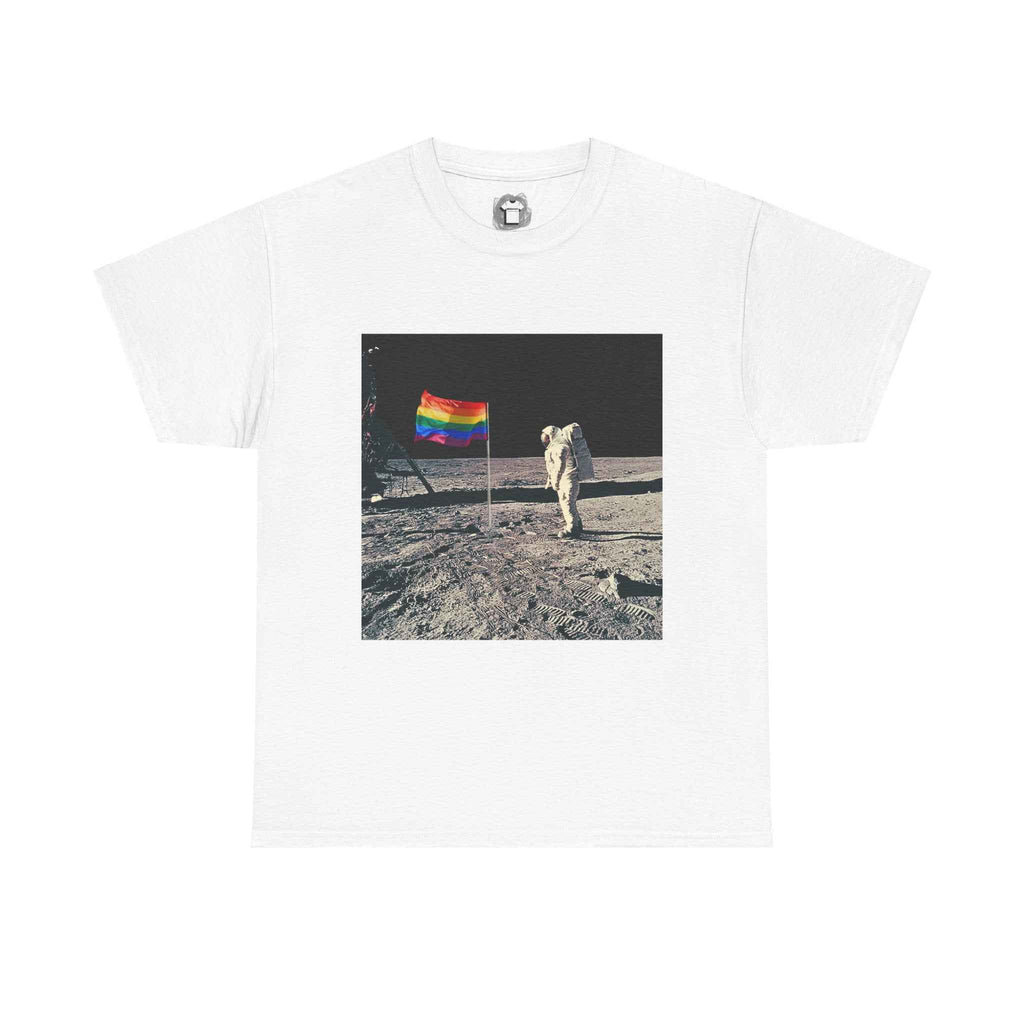 Pride of the Moon — Retro Space Rainbow Flag Shirt