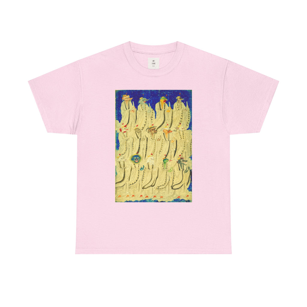 Abstract Golden Figures — Surreal Vintage Illustration Shirt