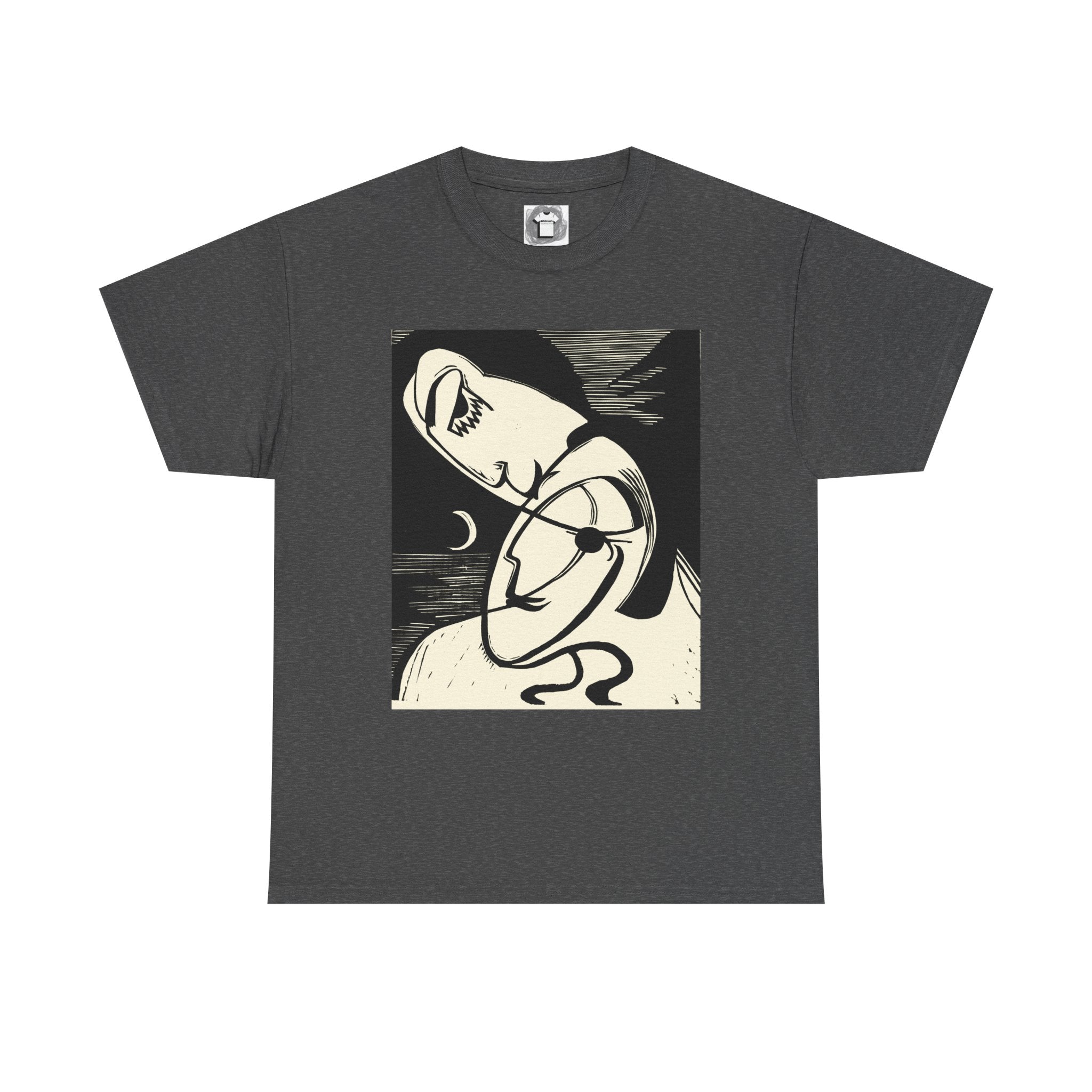Lovers of the Half Moon — Noir Line Art Shirt