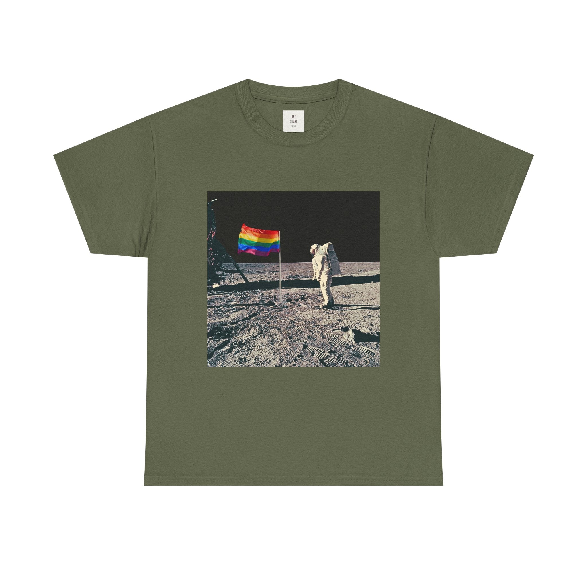 Pride of the Moon — Retro Space Rainbow Flag Shirt