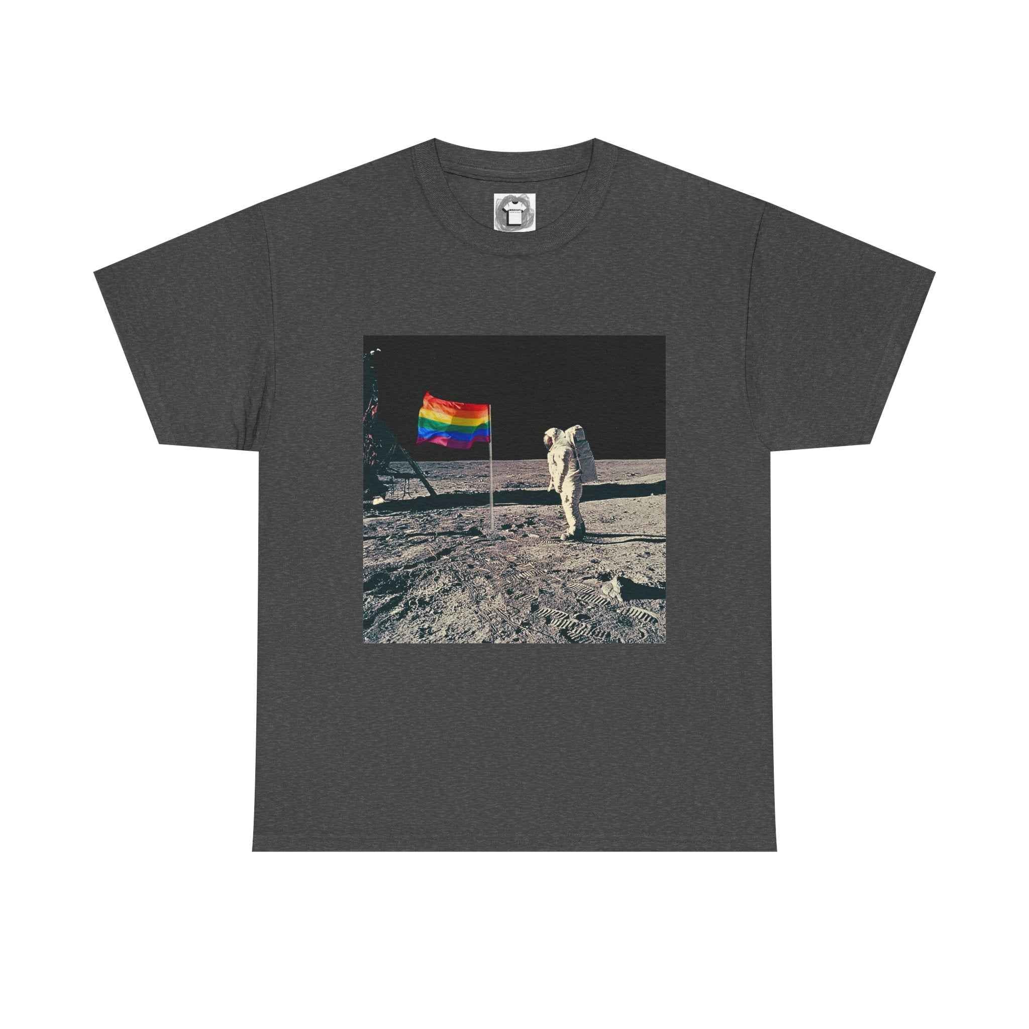 Pride of the Moon — Retro Space Rainbow Flag Shirt