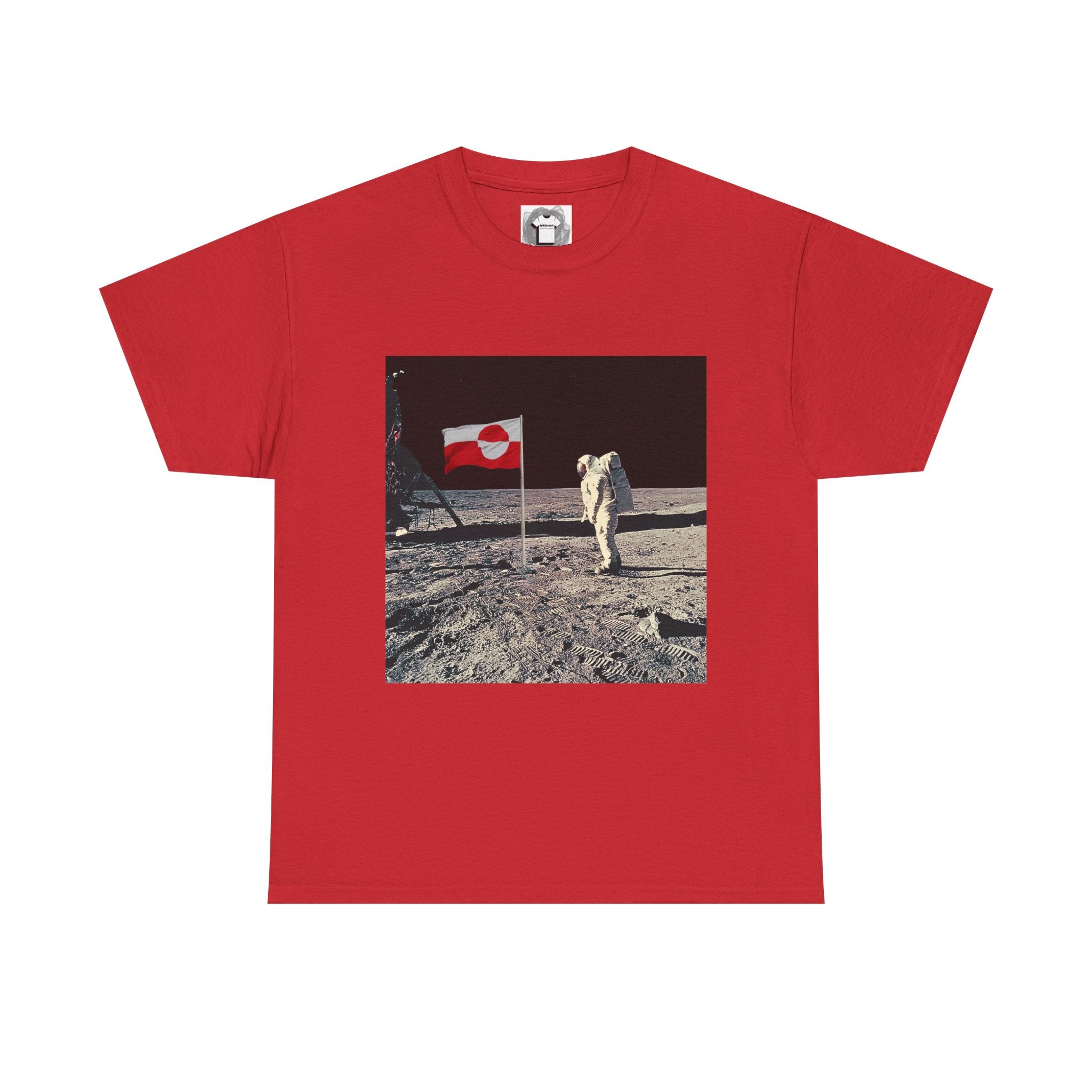 Green Landing — Retro Space Flag Graphic Tee