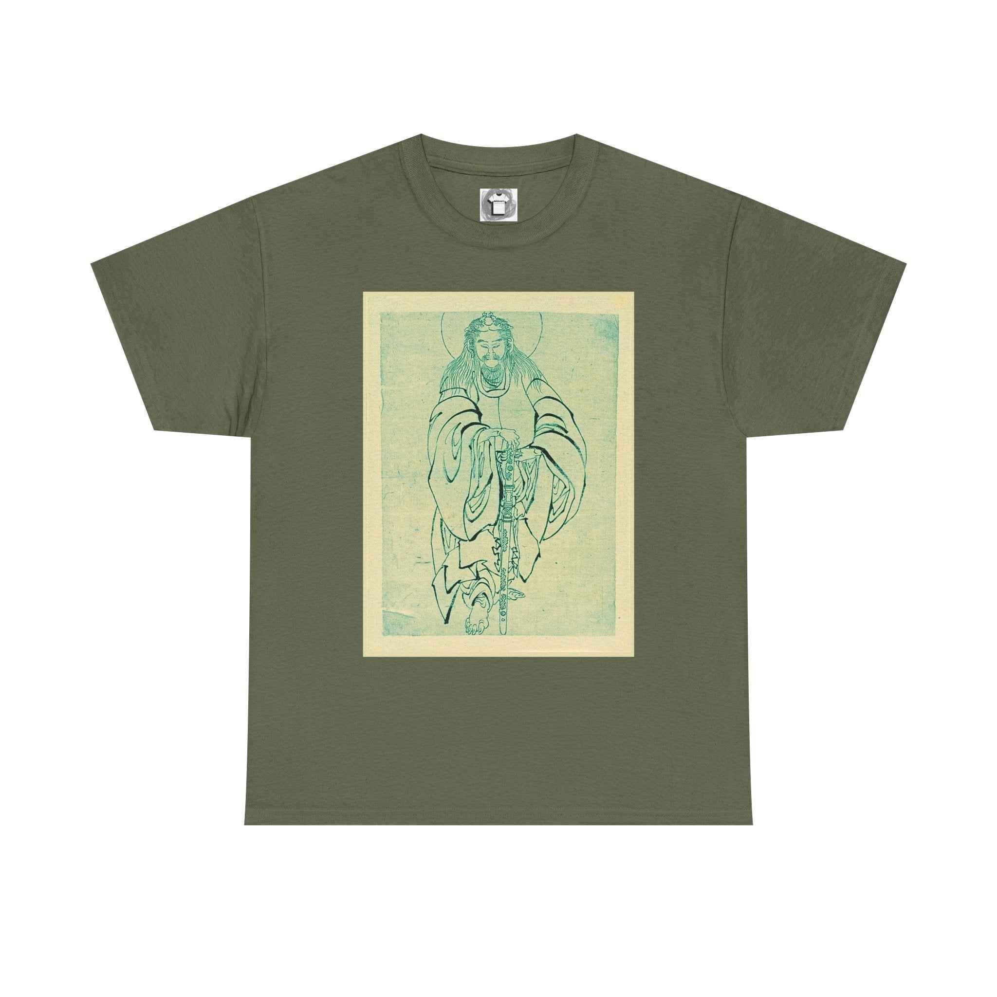 Vintage Samurai Art Tee — Retro Japanese Warrior Illustration Shirt